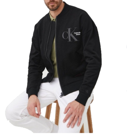CALVIN KLEIN JEANS J30J320038 BEH FELPA BOMBER NERO